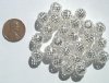 30 10mm Round Filigrae Silver Finish